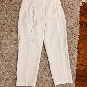 Zara White Cropped Women's Pants xxl